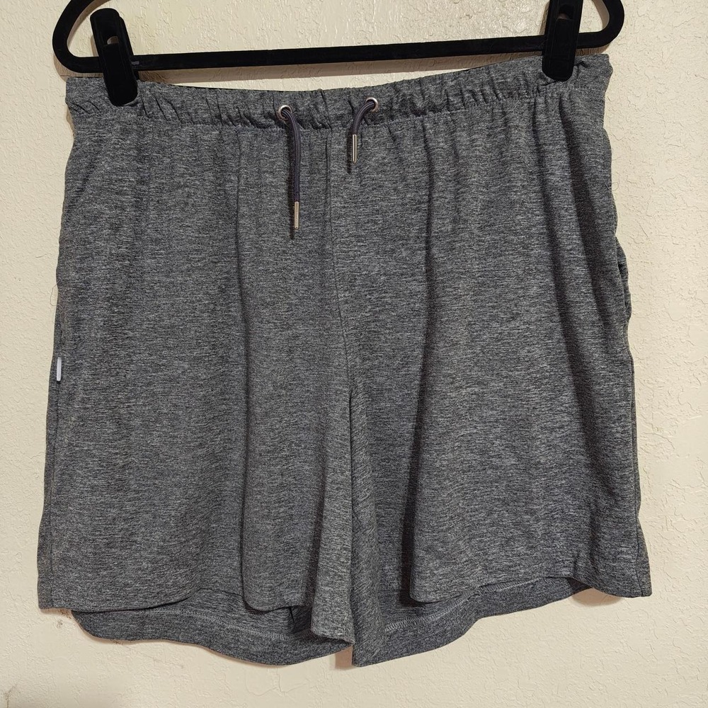 Alfani Intimates Mens Large Gray Heathered Lounge Sleep Shorts Drawstring Pocket